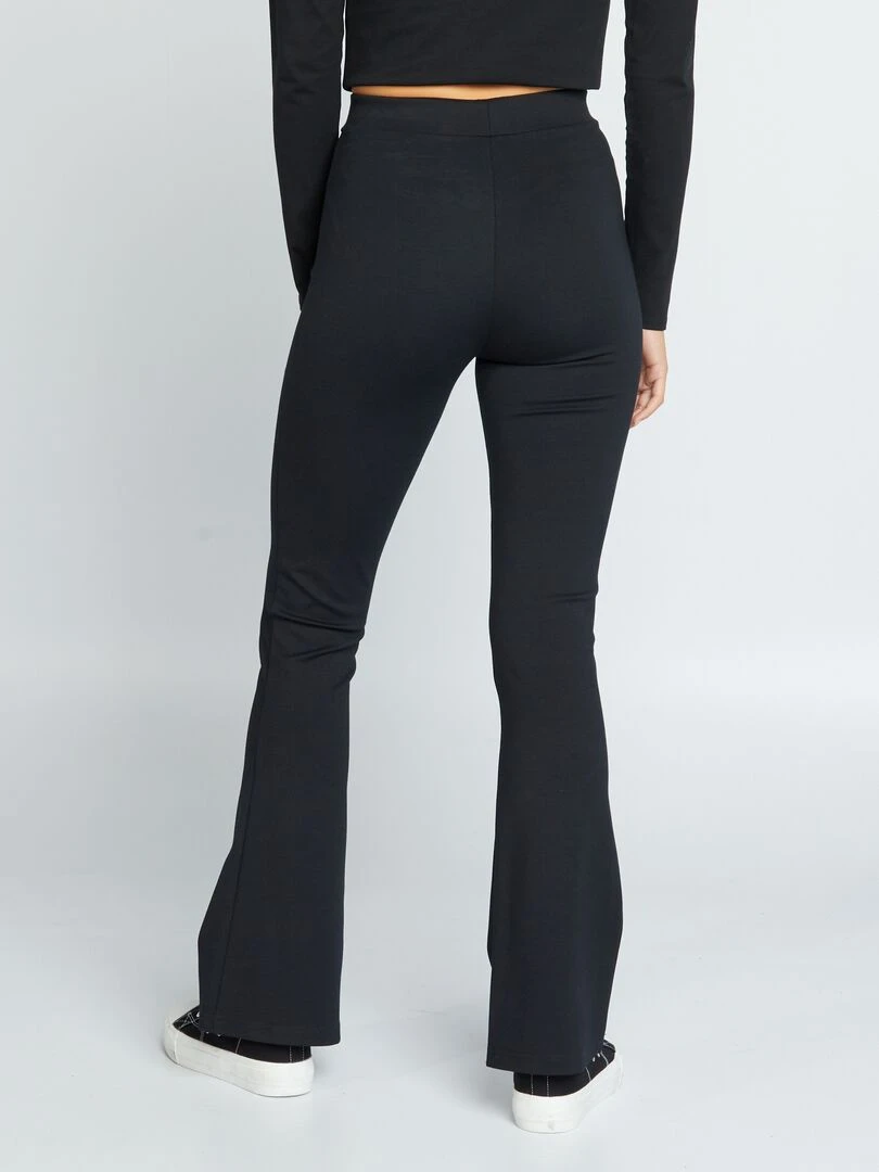 Pantalon flare/bootcut avec fentes   noir