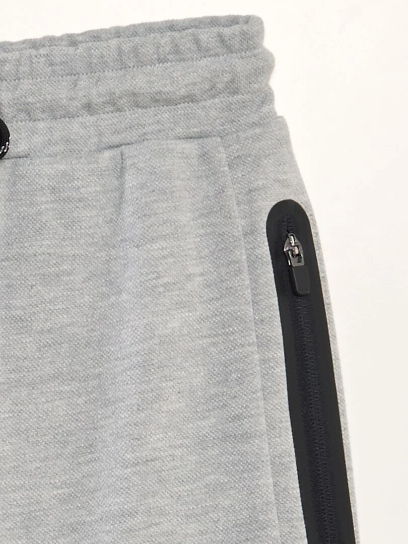 Short de jogging en piqué de coton   Gris
