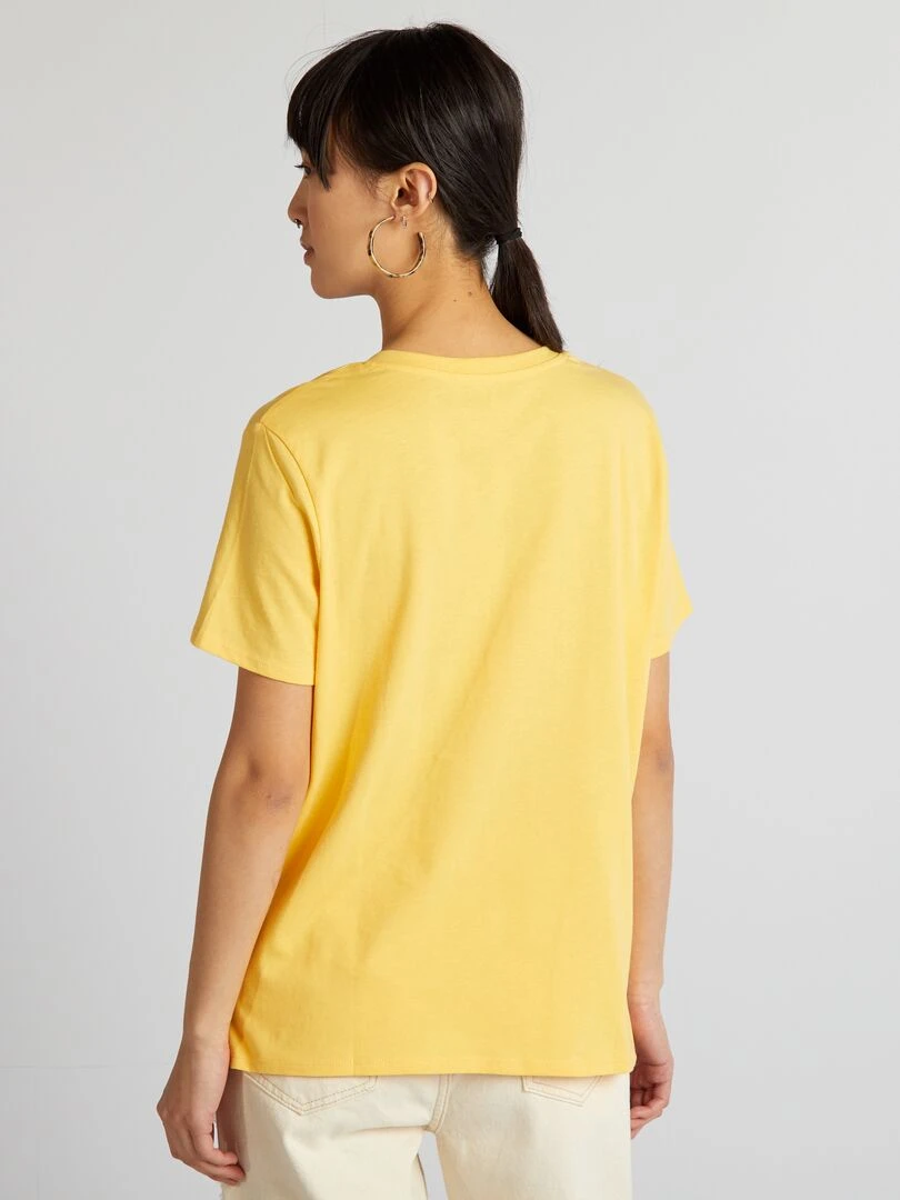 T shirt basique   Jaune