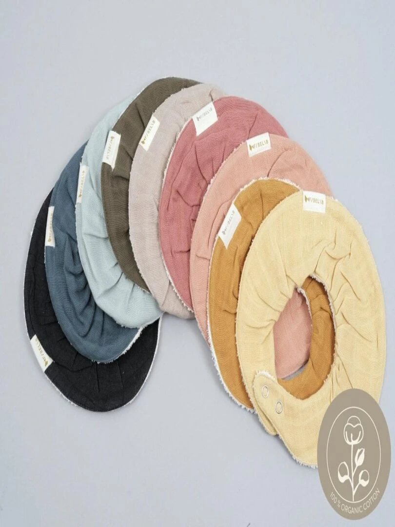 Lot de 3 bavoirs bandanas Moon Beam Bleu