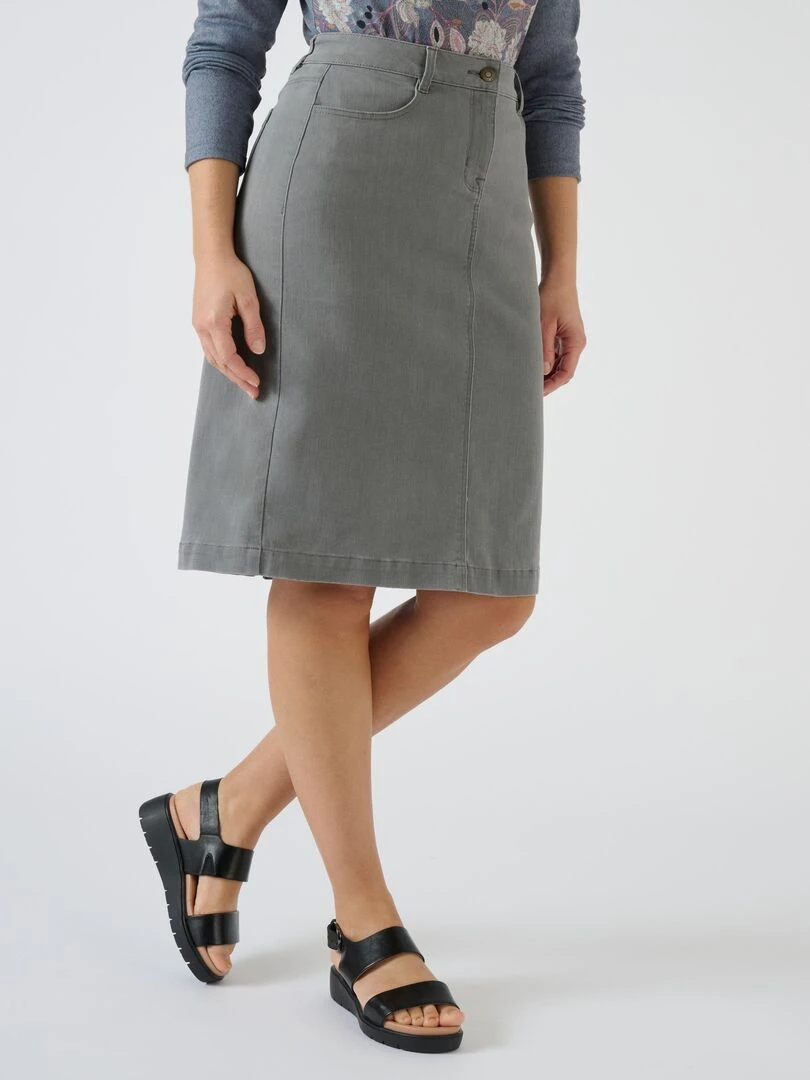 Jupe droite Perfect Fit by Damart   Damart   Gris