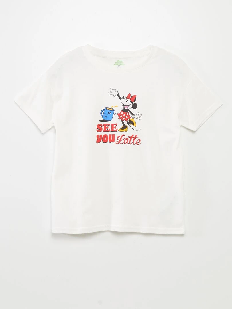 T shirt imprimé 'Minnie' Blanc