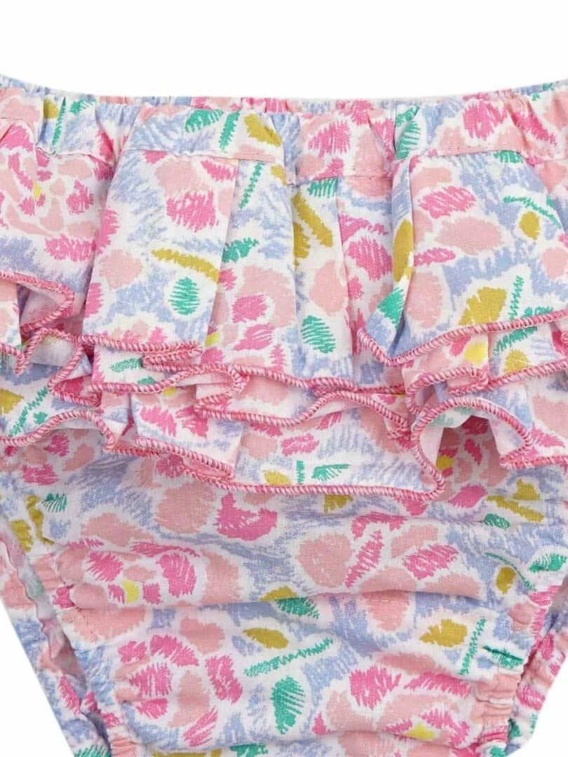 Maillot de Bain 2 Pièces Fille  Fleuri Liberty Rose  SWAN   'LA FAUTE A VOLTAIRE'   Rose clair