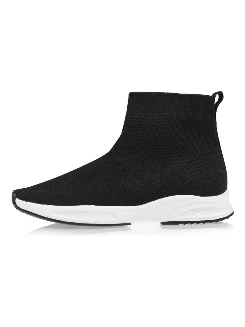 Baskets Confort Femme Slip on Hautes Noir   Noir