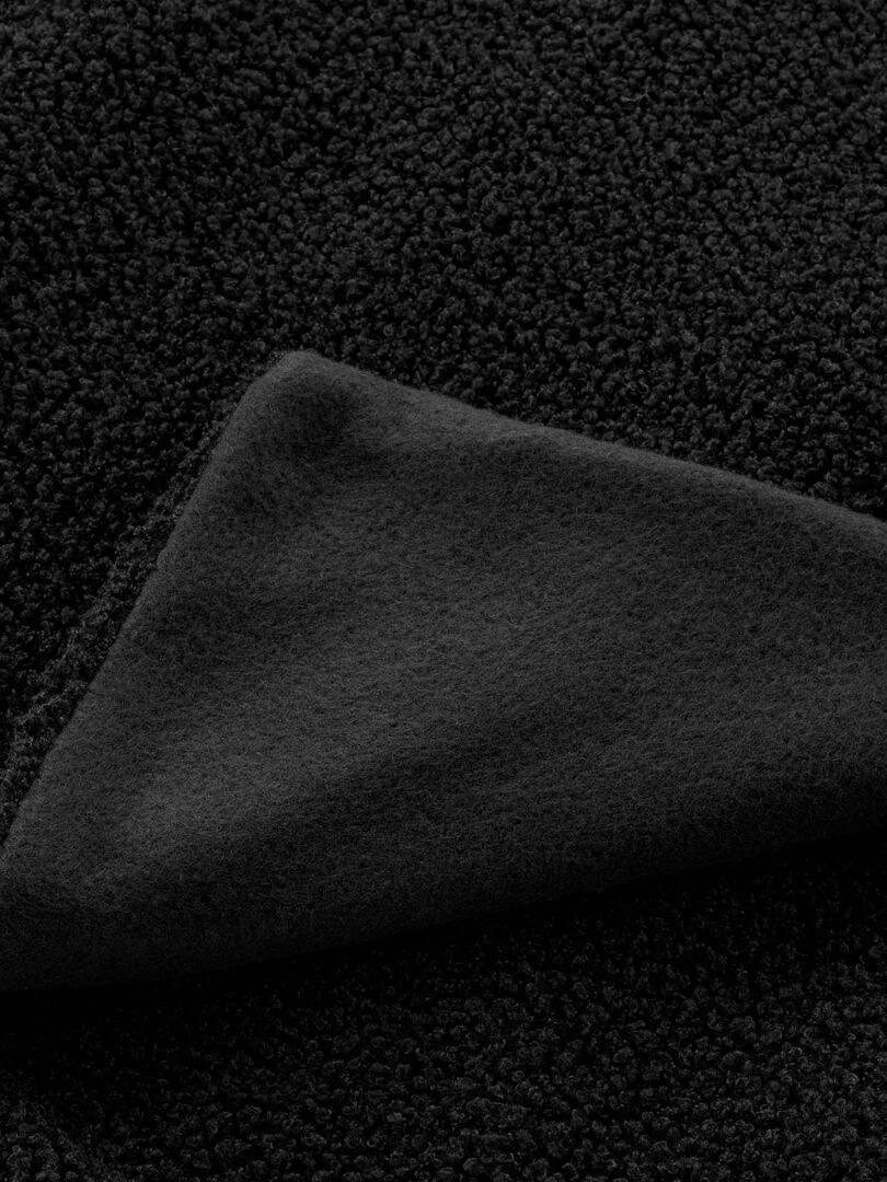 Plaid à bouclette unie Noir
