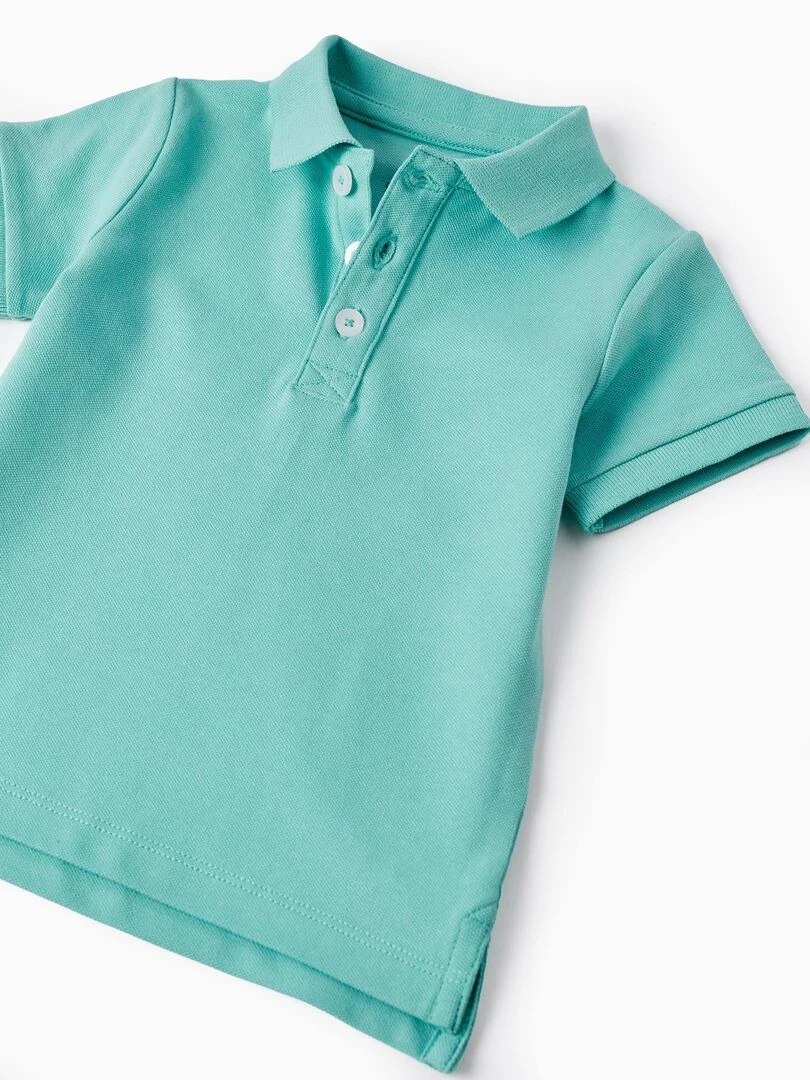 Polo à manches courtes en piqué de coton pour bébé garçon manches courtes MATISSE   Vert
