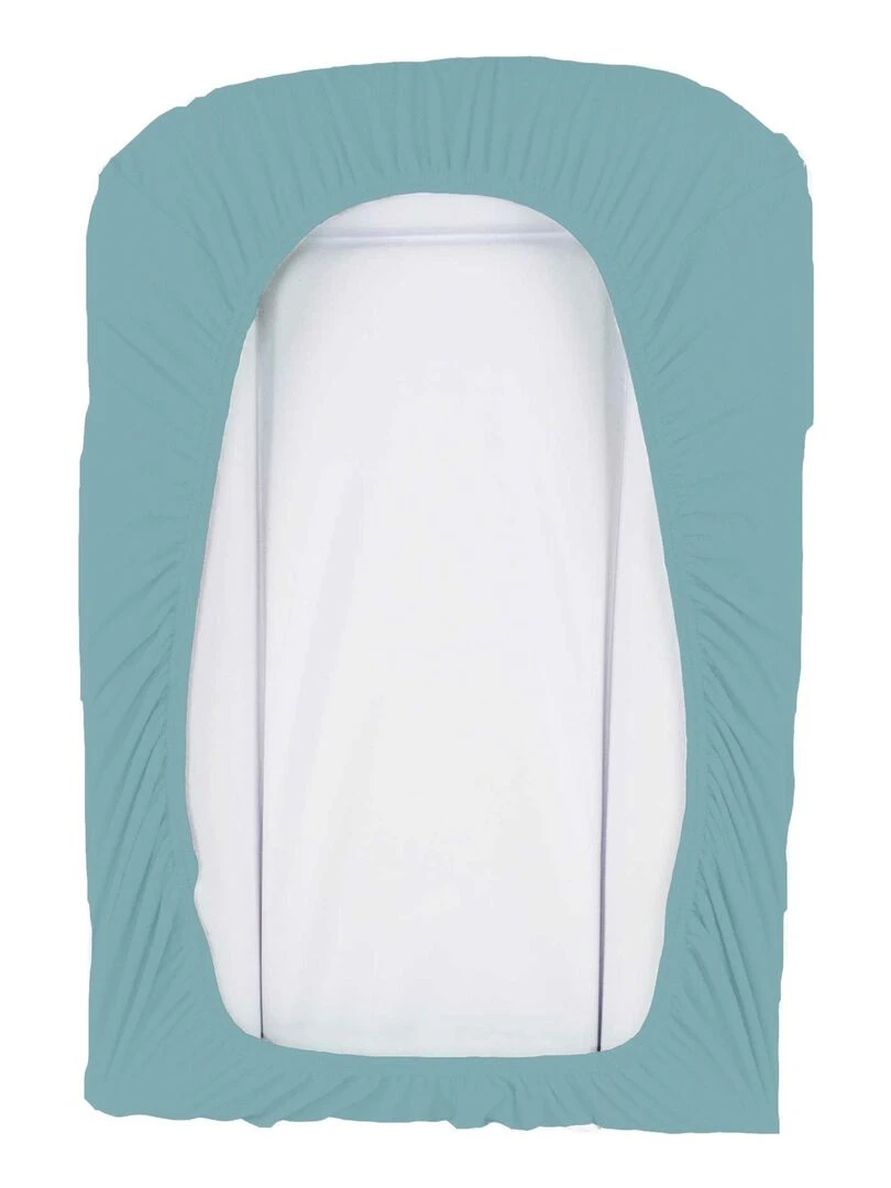 Housse de matelas à langer en éponge bouclette Bleu