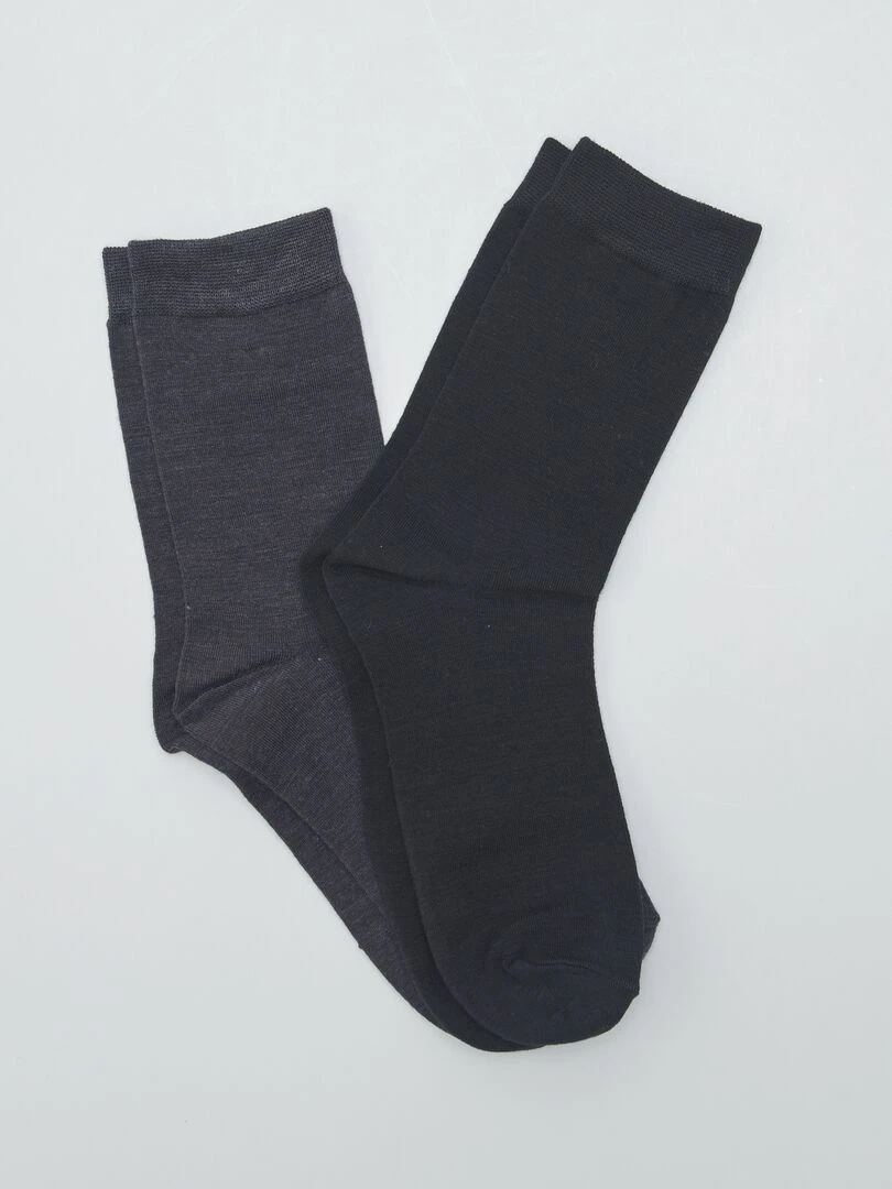 Lot de 2 paires de chaussettes noir