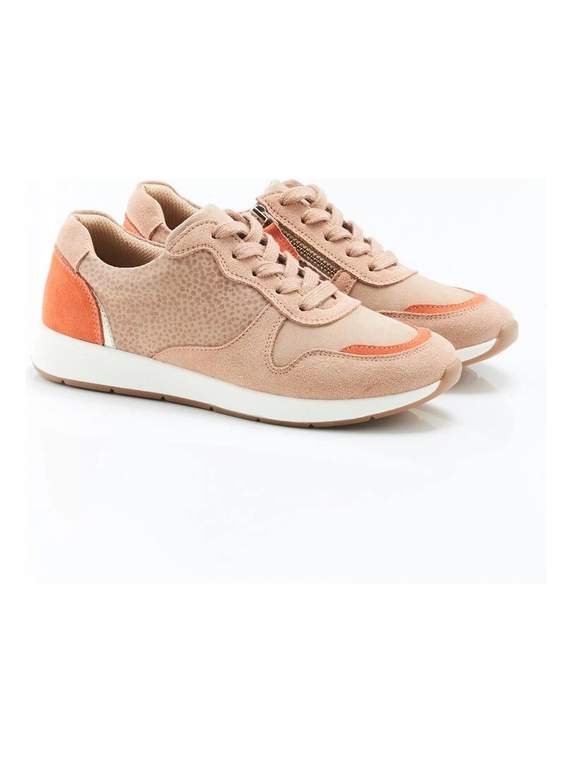Baskets imprimé animalier Amortyl Damart Beige coquille