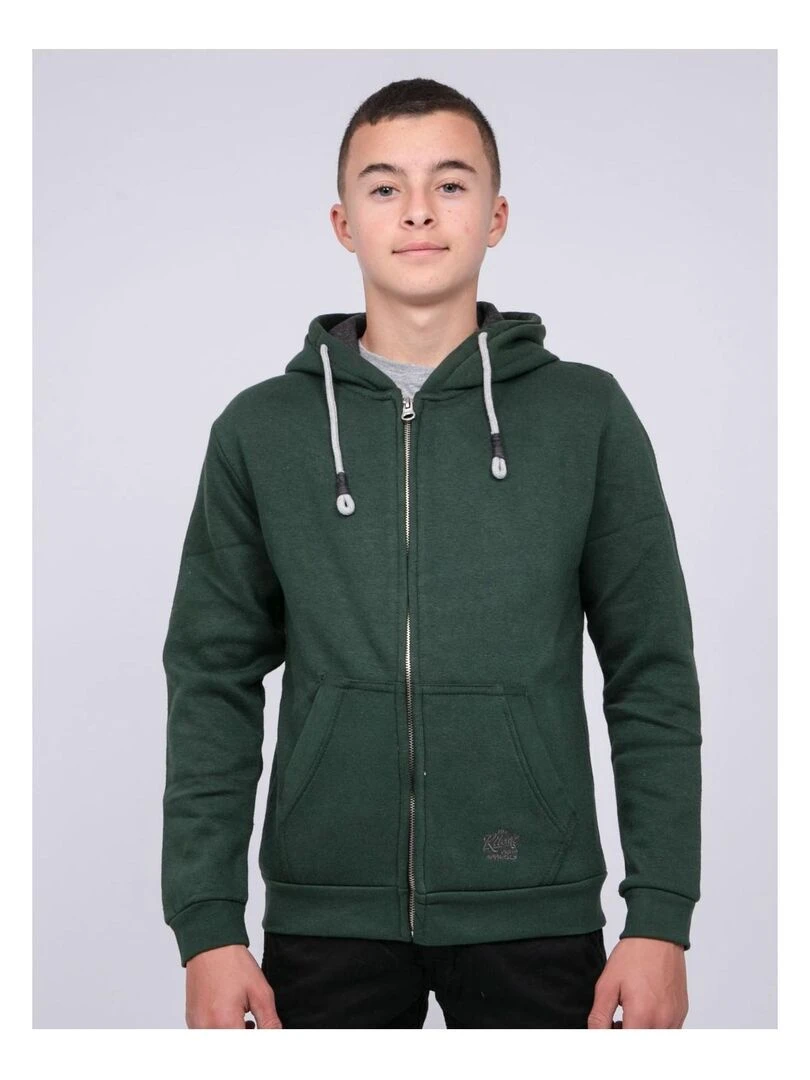 Sweat zippé capuche WAMIN J Vert