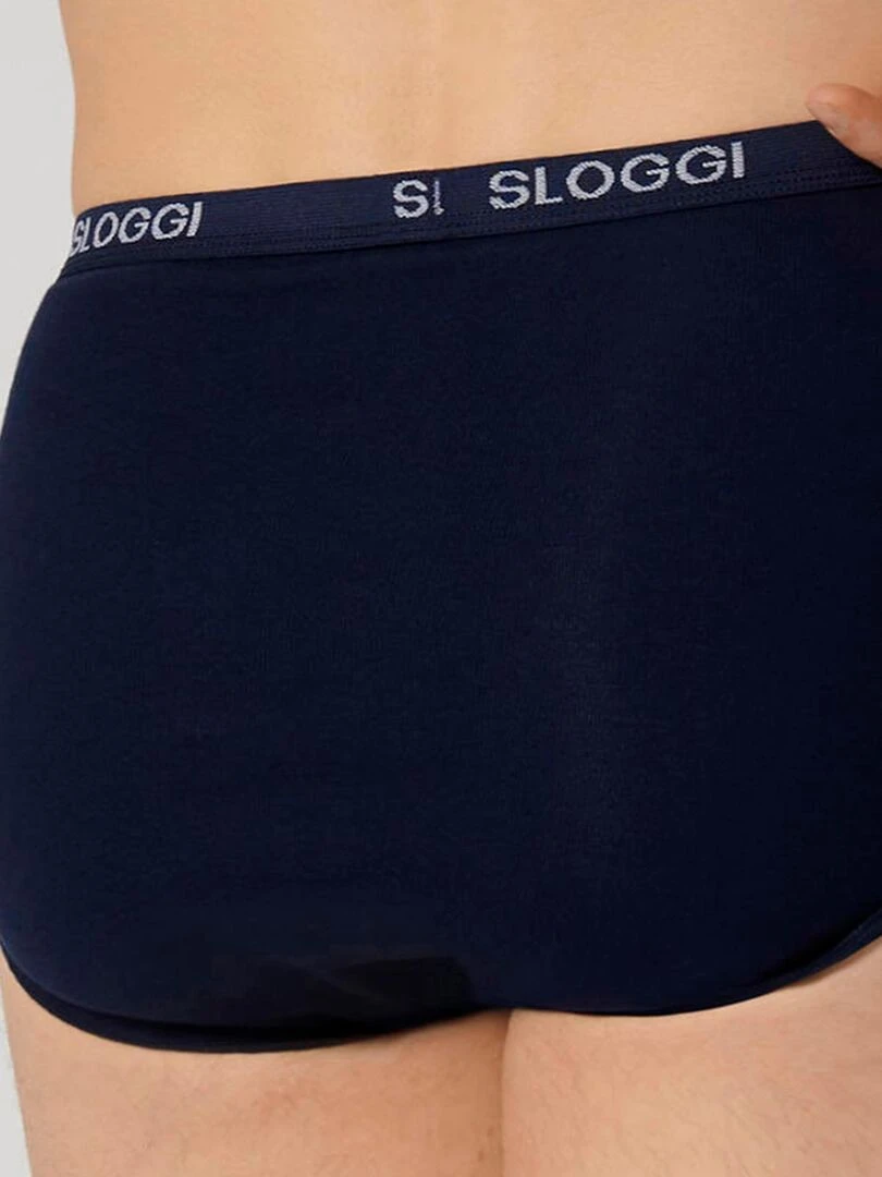 Lot de 3 slips ouverts maxi Sloggi® men    Damart   Bleu marine