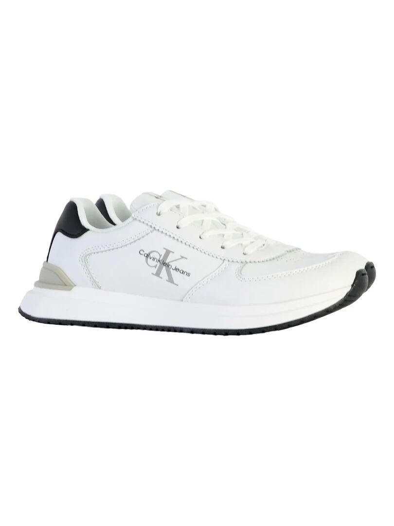 Basket à Lacets Juniors Calvin Klein Jeans Low Cut Lace Up   Blanc