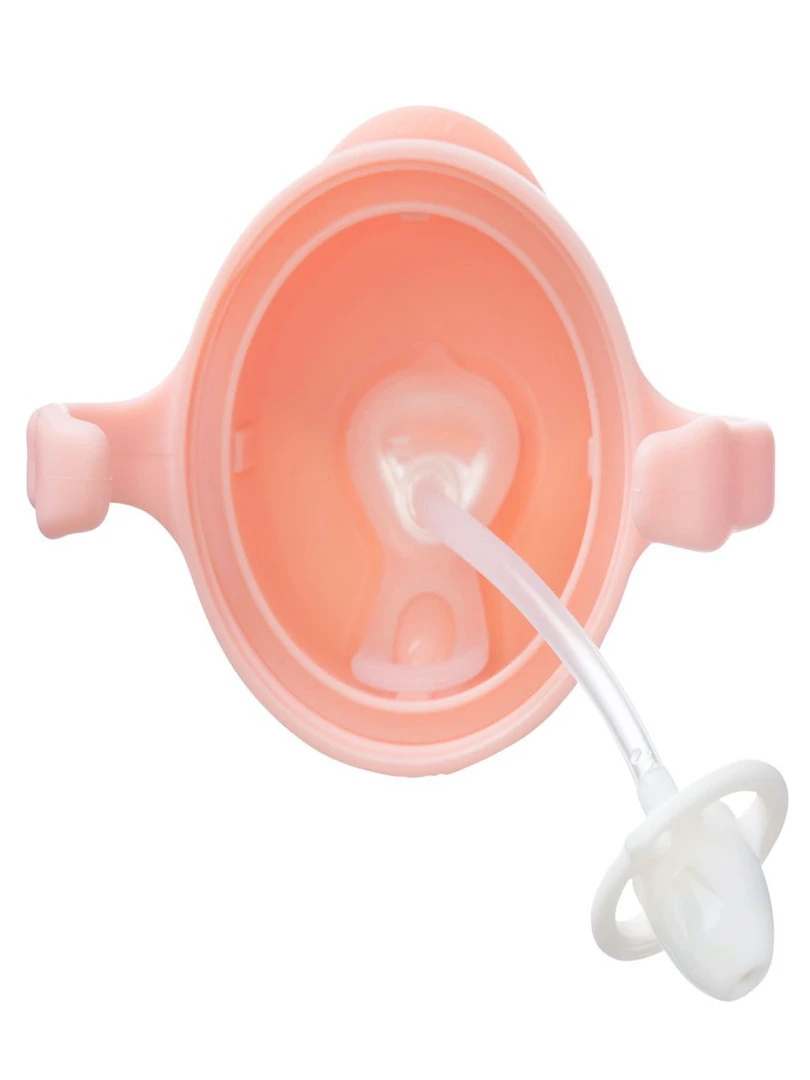 Tasse D'apprentissage Avec Paille Pondérée   Saumon