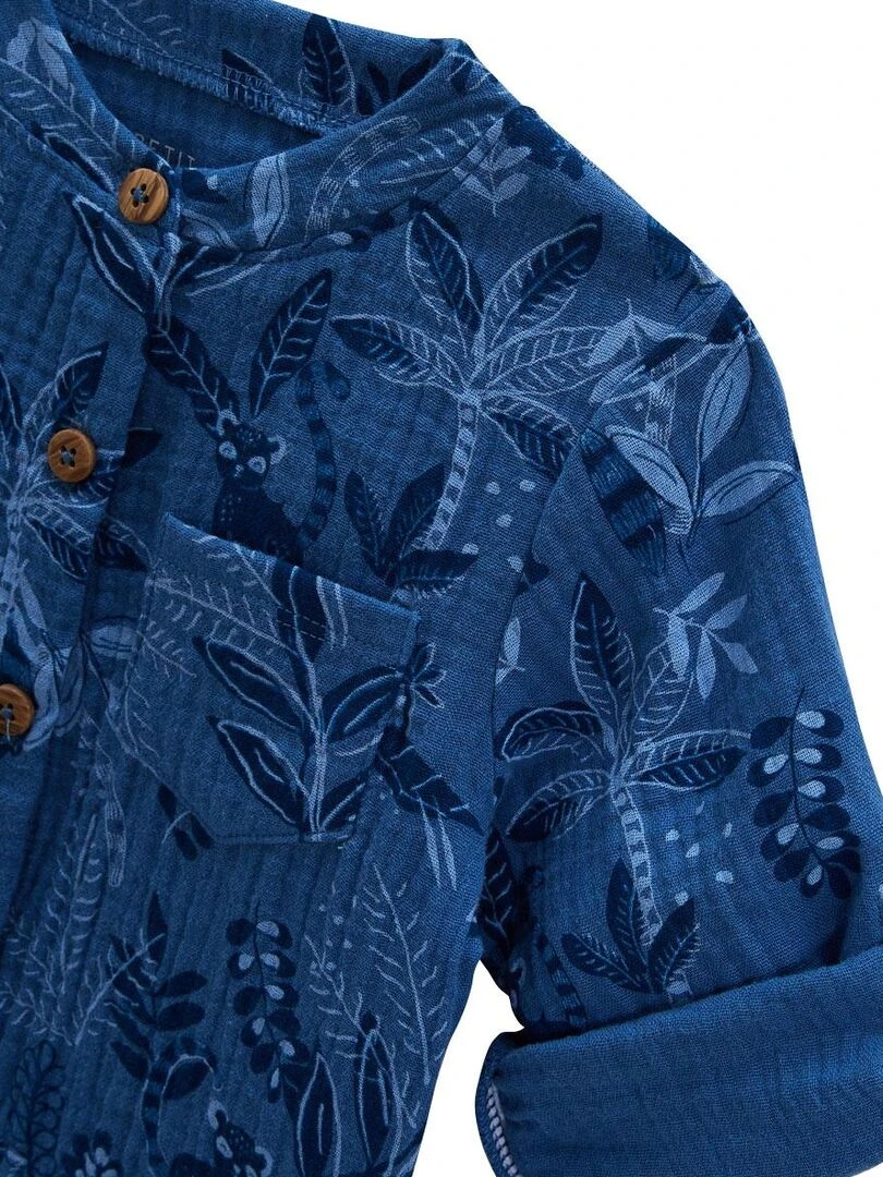 Chemise bébé en gaze de coton Gamboa   Bleu