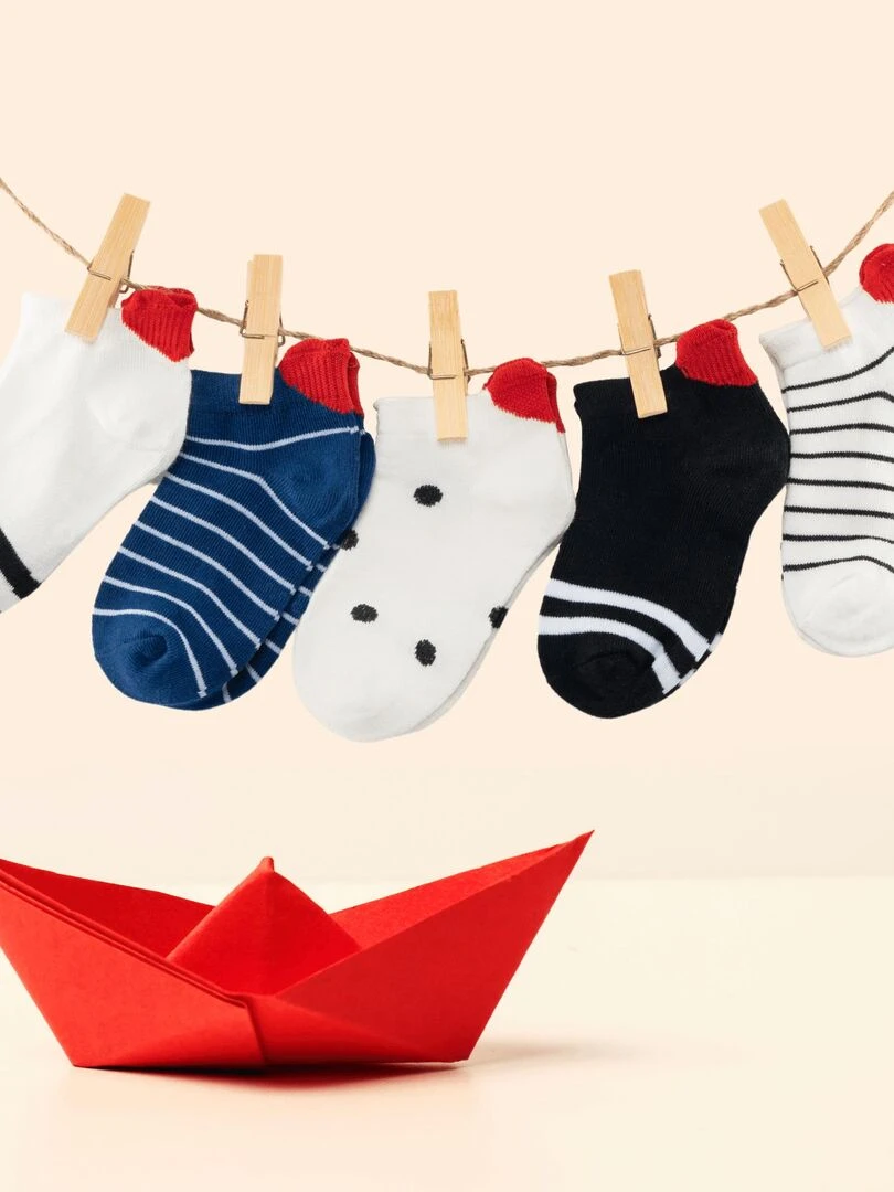 Coffret Chaussettes Coeur Enfants & Bébés (Lot x5) SockUp 5 à 8 ans Multicolore