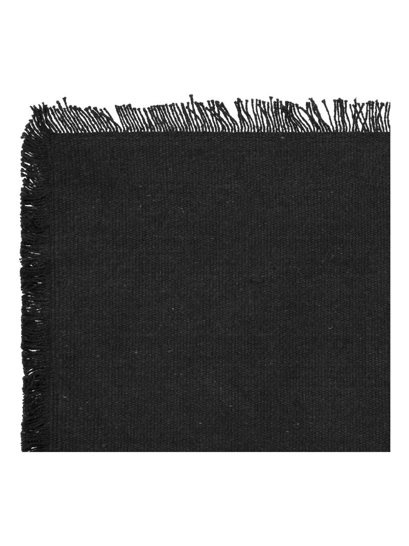 Set de table à franges Noir