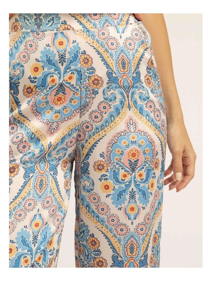 Pantalon motifs EDMA   Bleu