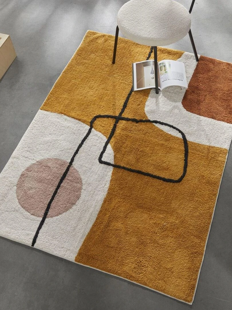 Tapis tufté 'RETRO MOOD' 'TODAY' Jaune moutarde