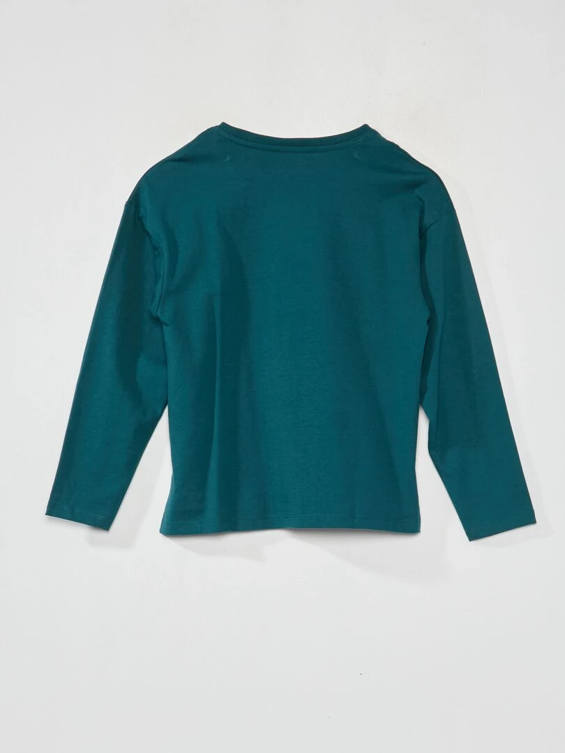 T shirt à manches longues vert