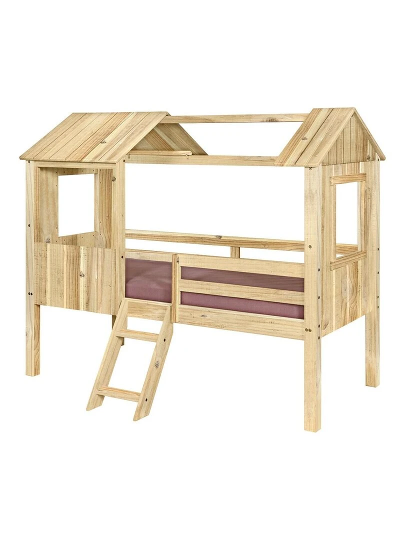 Lit cabane Lao AKITEN RETAIL Marron