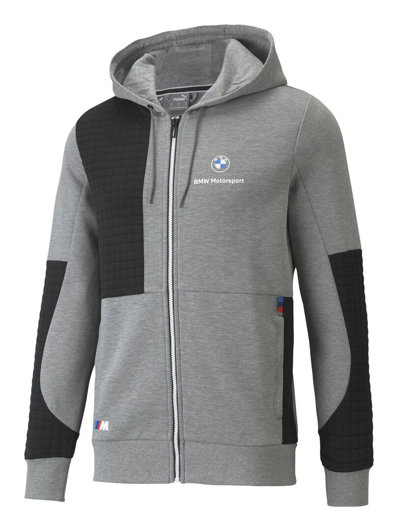 Sweat Zippé à Capuche Puma BMW MMS Full Gris