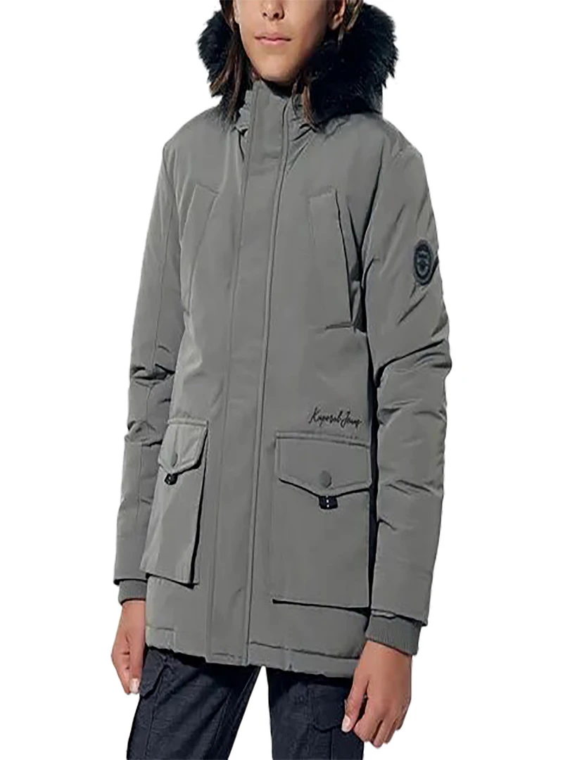 Parka à Capuche Kaporal Enfant Jopa Gris