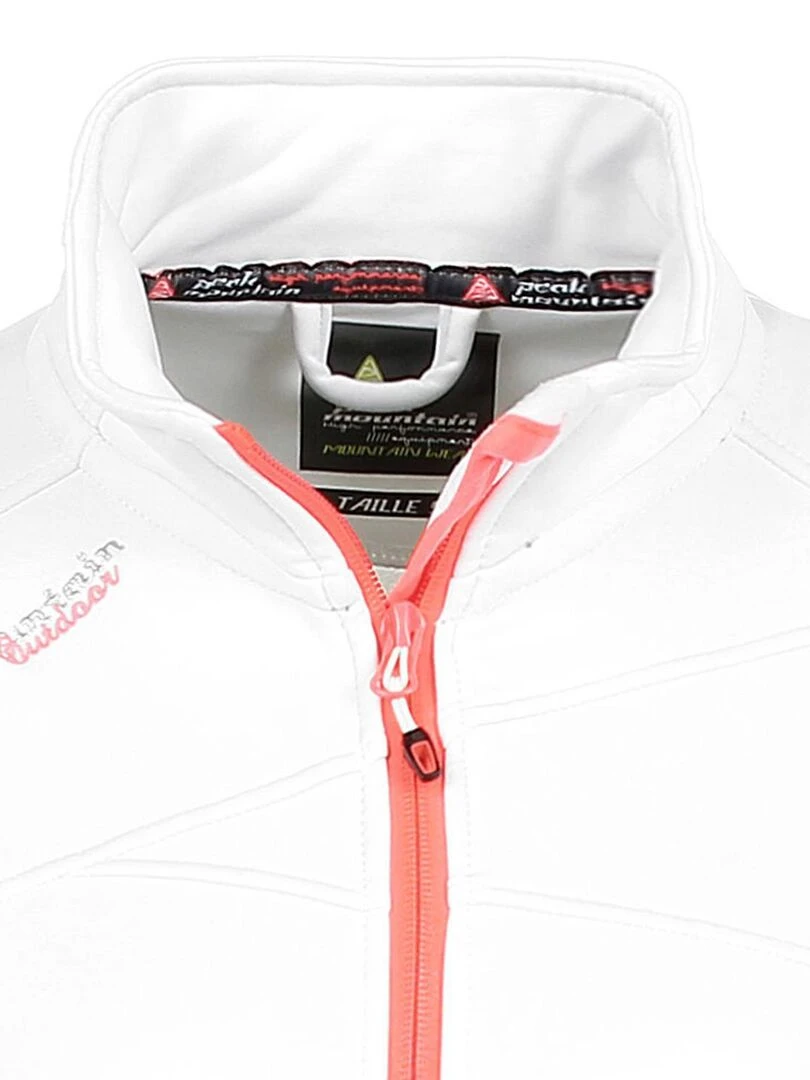Blouson polarshell fille FACLIMATE   PEAK MOUNTAIN   Blanc