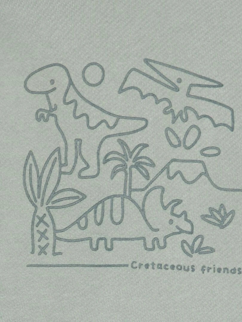 Sweat zippé à capuche à imprimé   Vert