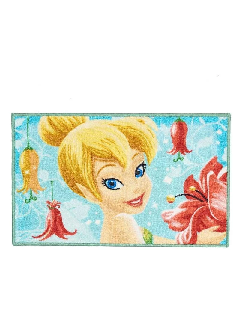 Tapis enfant FAIRIES TINKERBELL Bleu 50x80 Lavable 30° Bleu