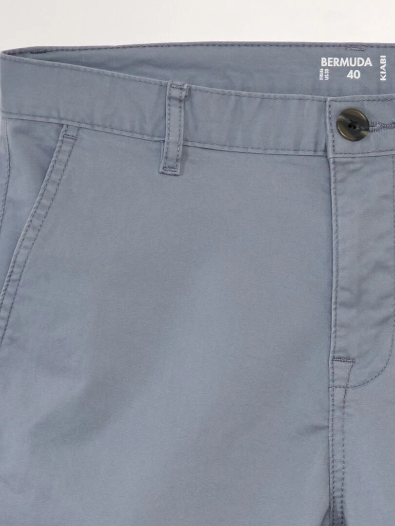 Bermuda chino uni   Gris
