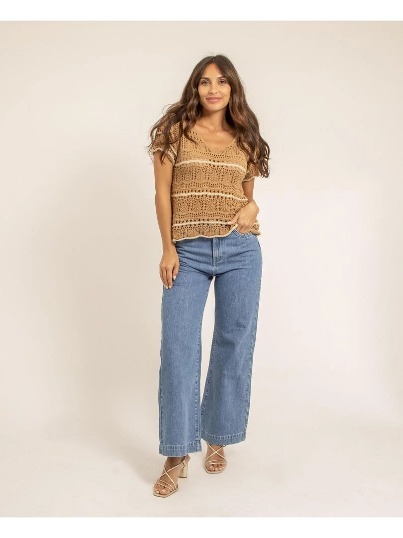 T shirt maille FILOMA   Beige