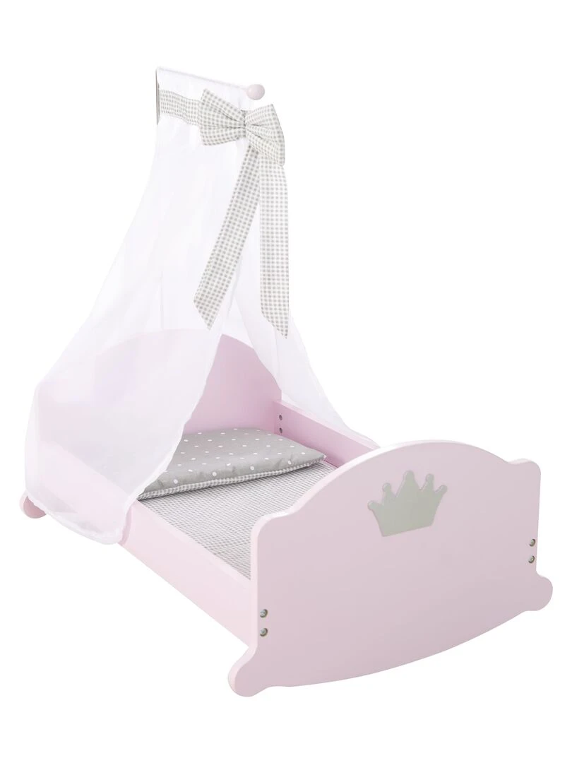 ROBA Berceau de Poupée Complet "Princess Sophie"   Inclus Textile   Rose/Gris   N/A