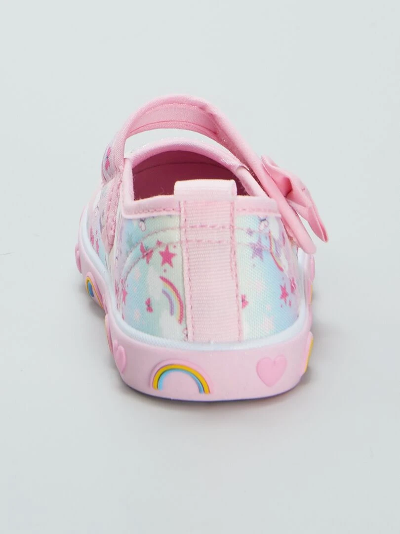 Ballerines baskets 'licorne'   Rose
