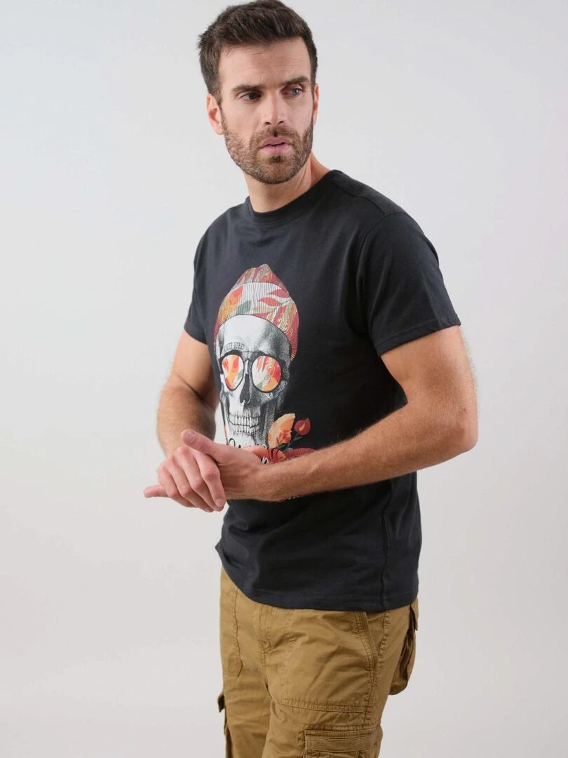 T shirt rock pour homme 'Deeluxe'   gris anthracite