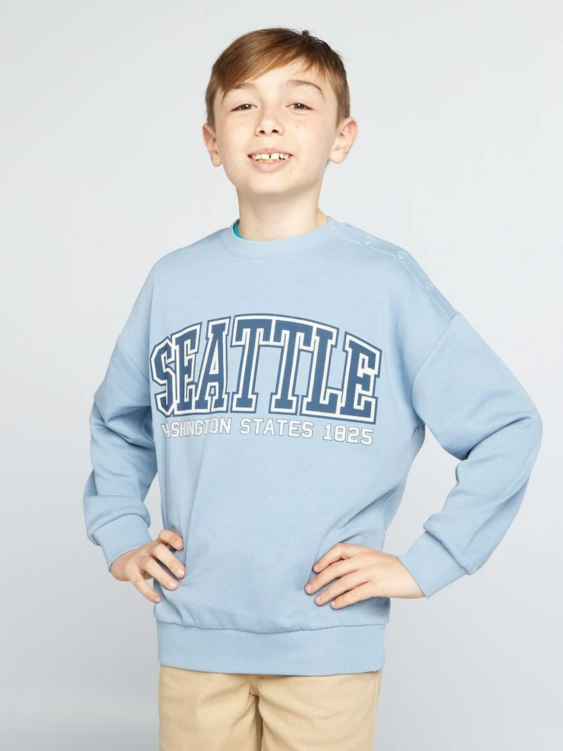 Sweat en french terry So Easy Bleu