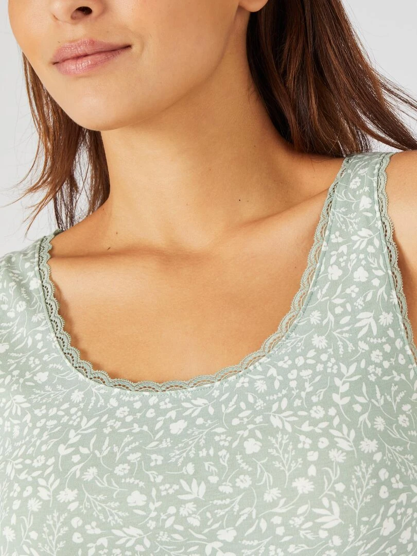 Débardeur Essential maille jersey extensible Damart Vert