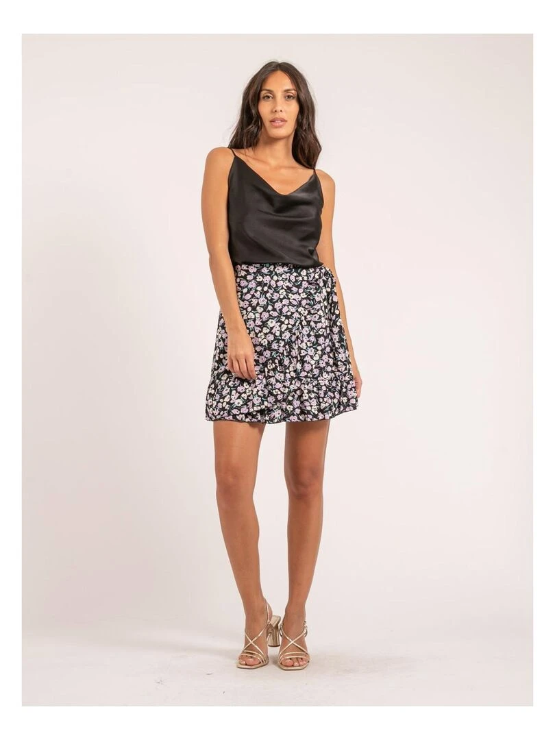 Jupe courte motifs XULIS   Noir