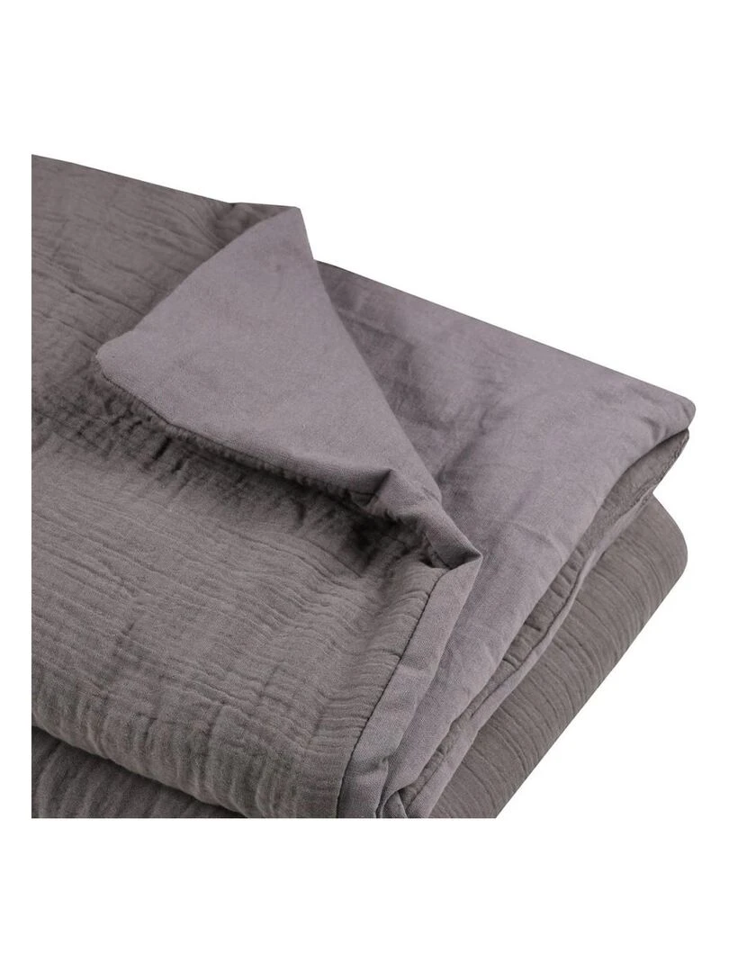 Édredon en gaze de coton 125x150 cm Coline taupe Taupe