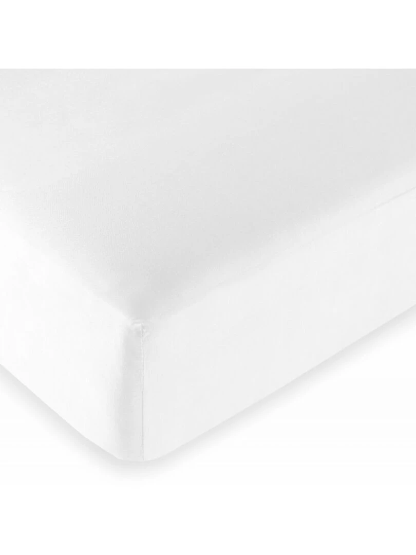 Drap housse 57 fils/cm² toutes dimensions Blanc