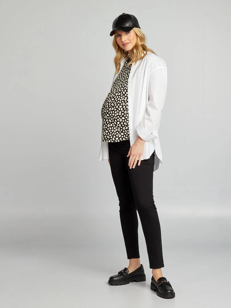 Chemise oversize de maternité blanc