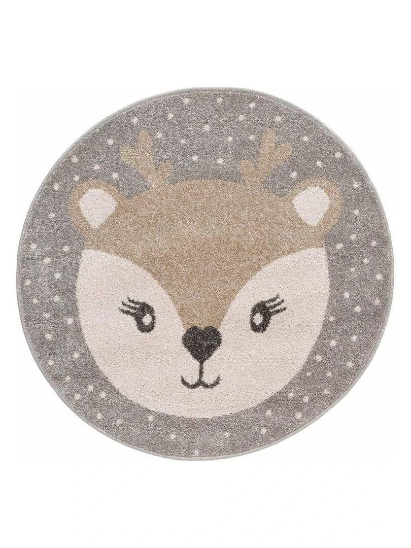 Tapis rond 100 cm frise Bambi Beige