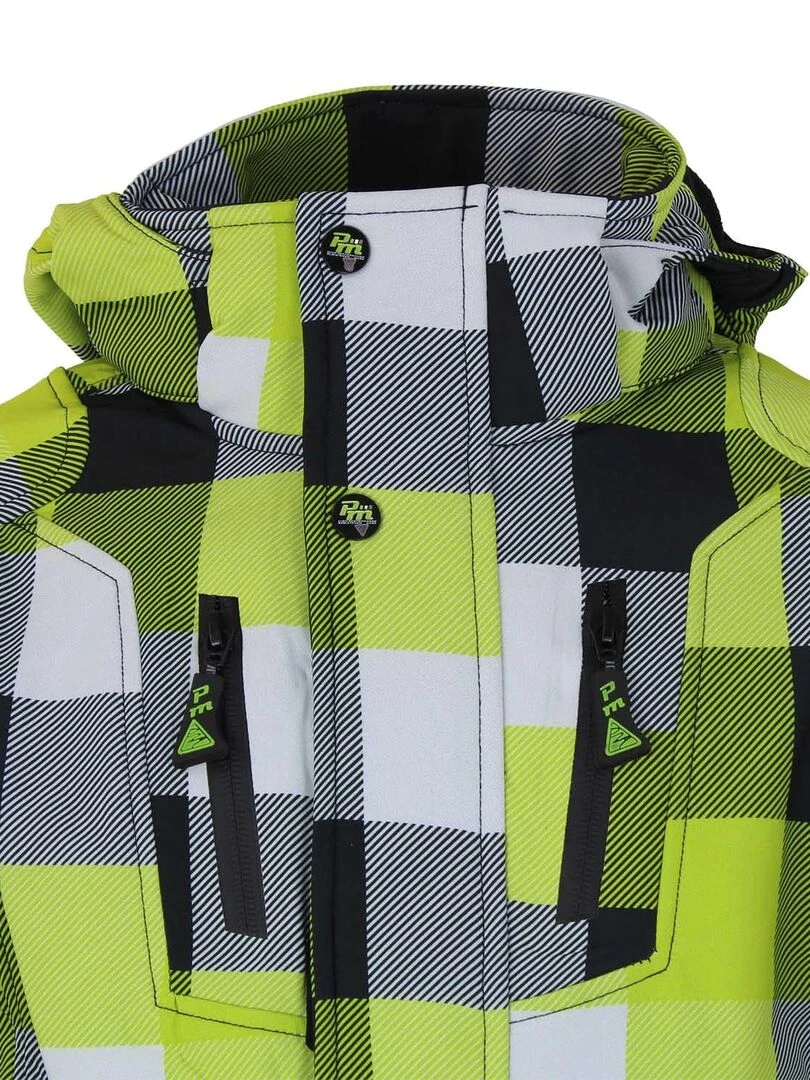 Blouson softshell garçon ECINA   PEAK MOUNTAIN   Vert anis