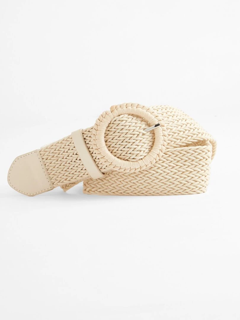 Ceinture large tressée Damart Blanc Ecru Blanc