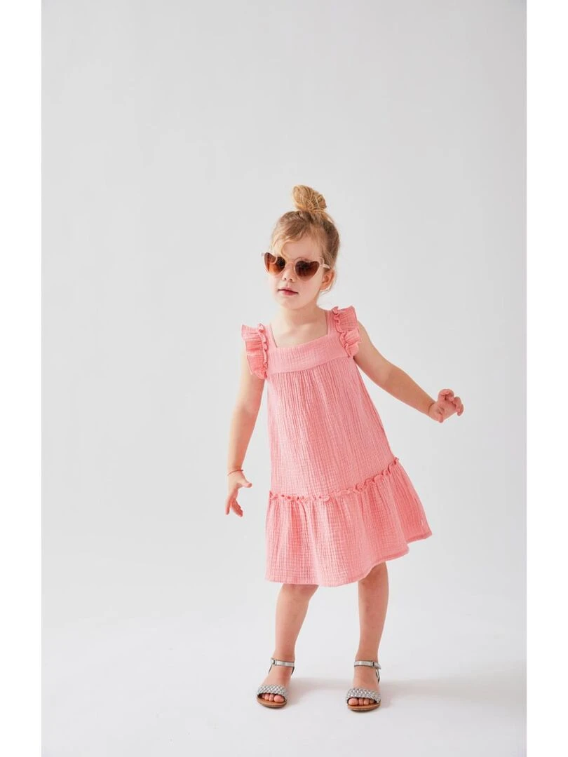 Robe évasée en mousseline de coton    Noukie's   Bleu