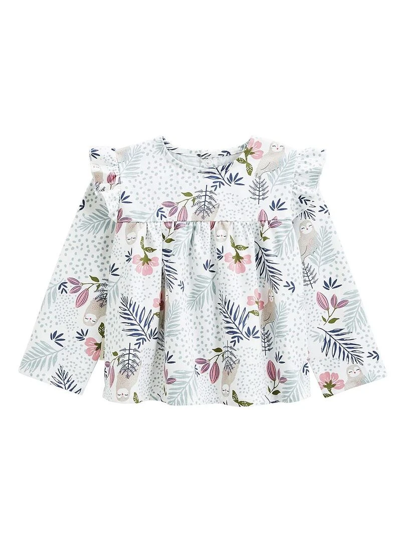 Ensemble bébé blouse et pantalon en molleton Naya Bleu