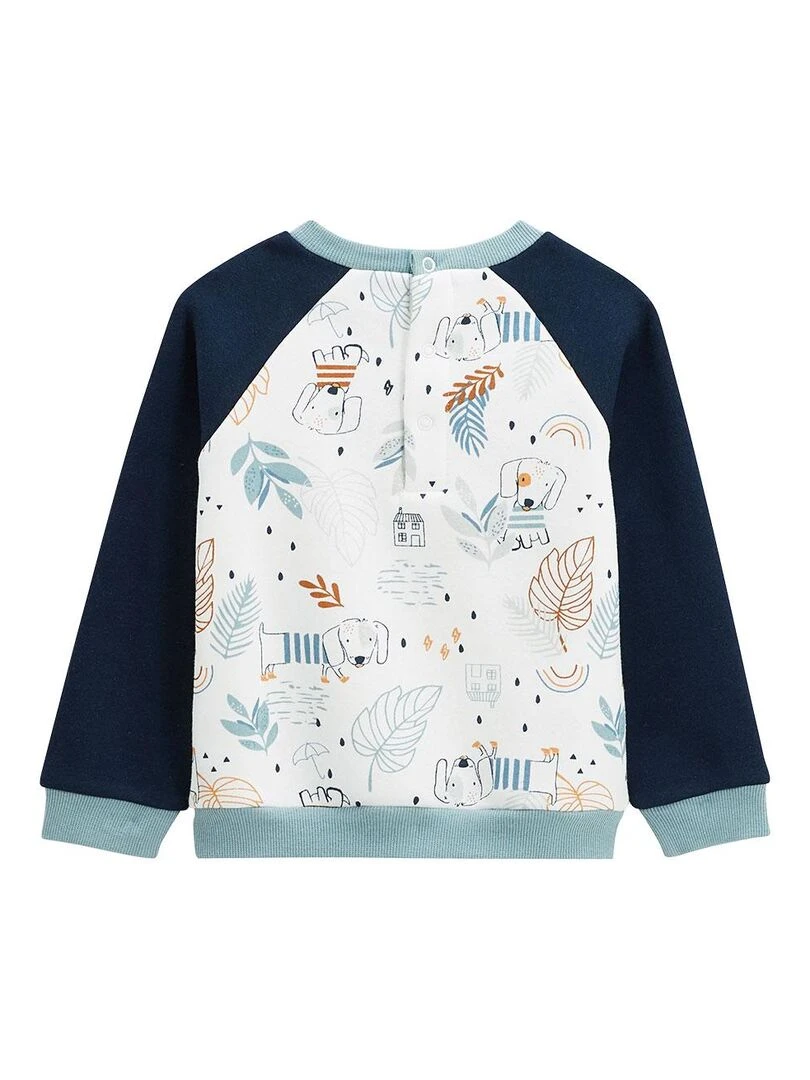 Sweat shirt bébé en molleton Scotty   Bleu