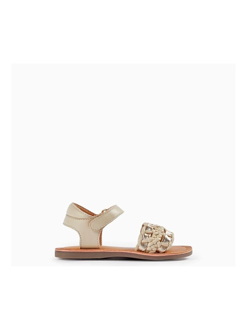Sandales en cuir pour bébé fille CÉRÉMONIE Or rose
