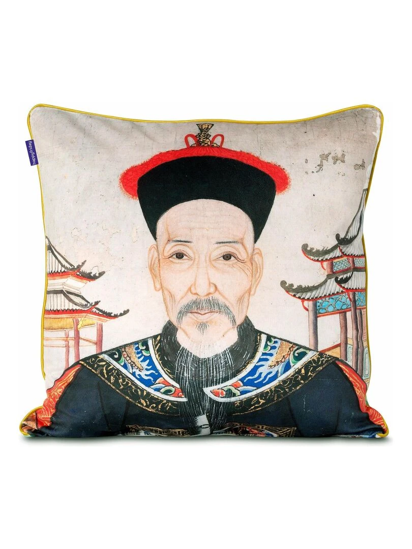 Housse de coussin décoratif Pagoda "Happyfriday" Blanc