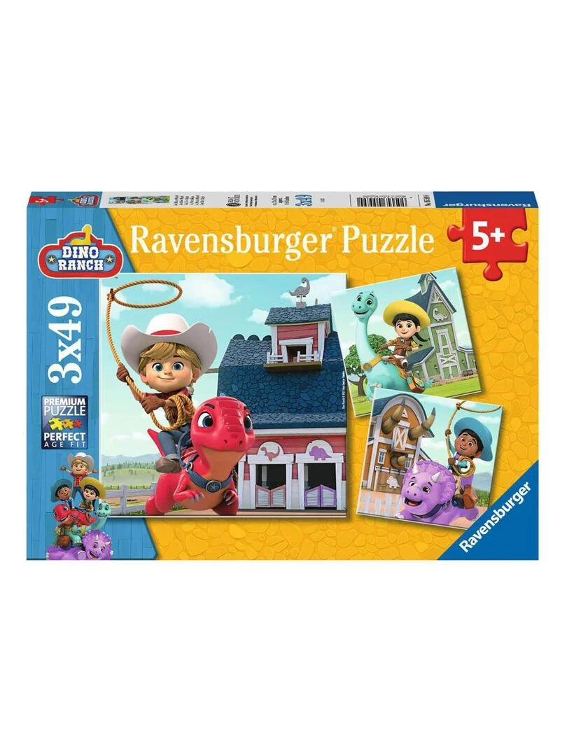 Puzzles 3 x 49 pièces : Dino Ranch : Jon Min et Miguel N/A