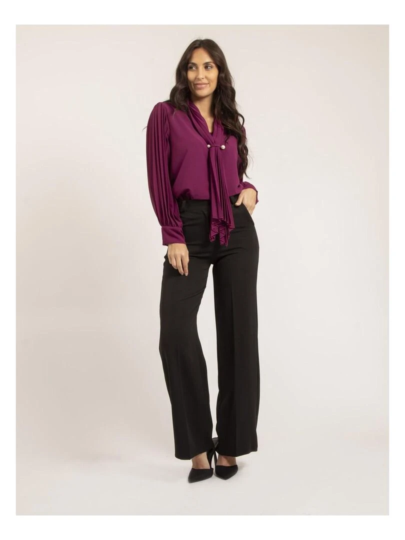 Pantalon coupe droite EMELINE   Noir